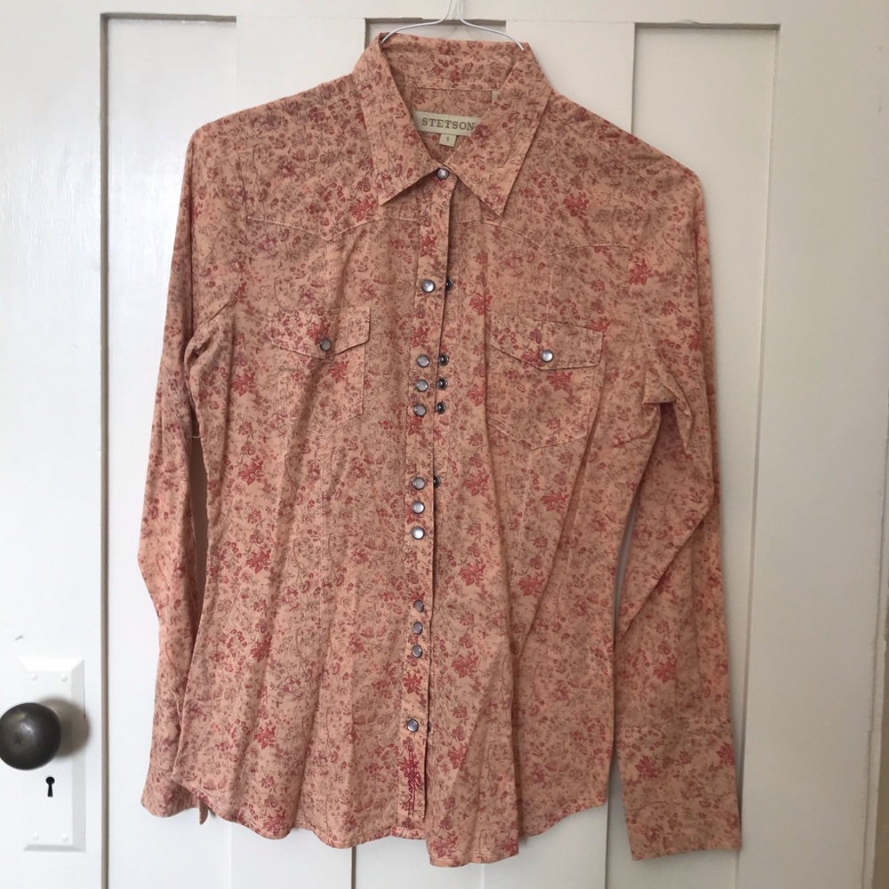Stetson Pearl-snap Western size S shirt, long sleeve